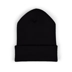 Black beanie on a white background