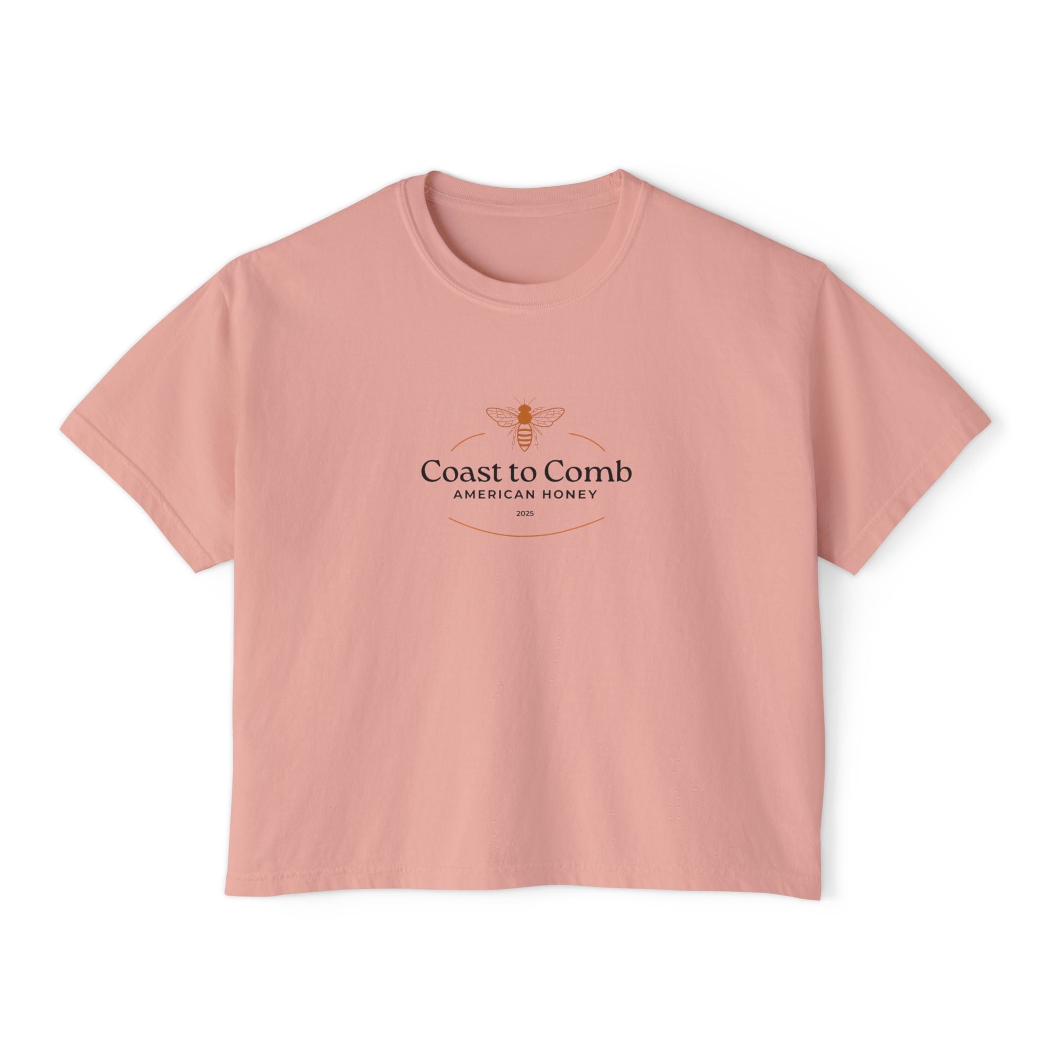 Coast to Comb Honey Logo Women's Boxy Tee - Vintage Beekeeper Aesthetic