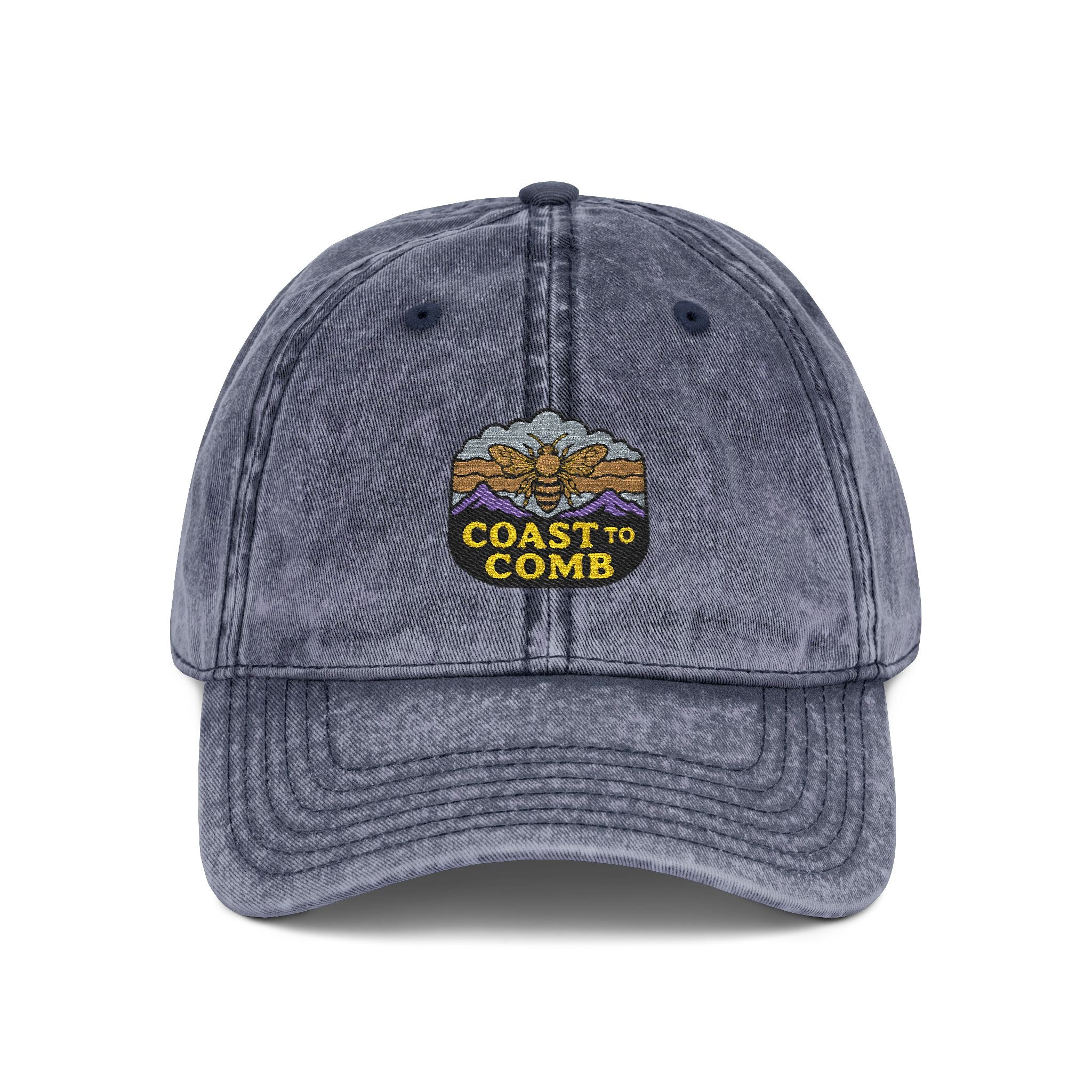 Heathered Embroidered Vintage Cap — Classic Ball Cap
