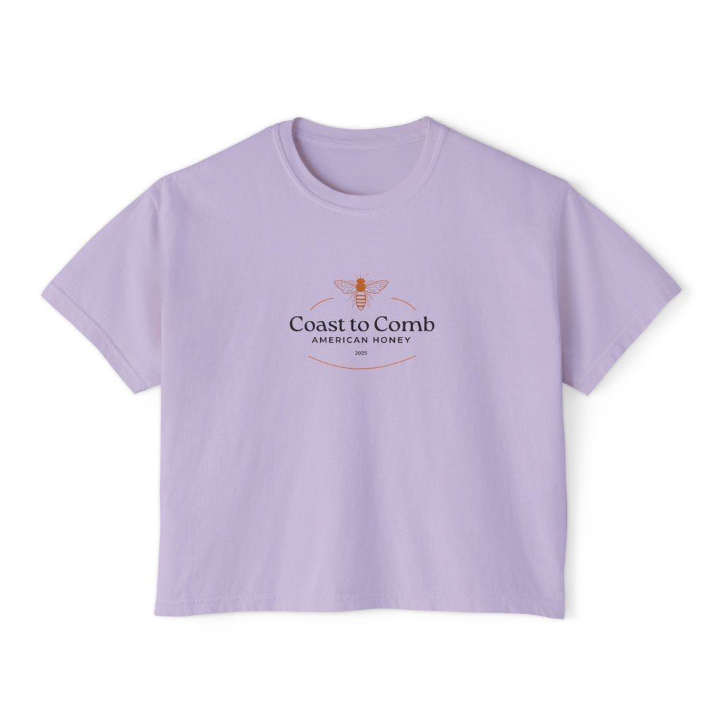 Coast to Comb Honey Logo Women's Boxy Tee - Vintage Beekeeper Aesthetic