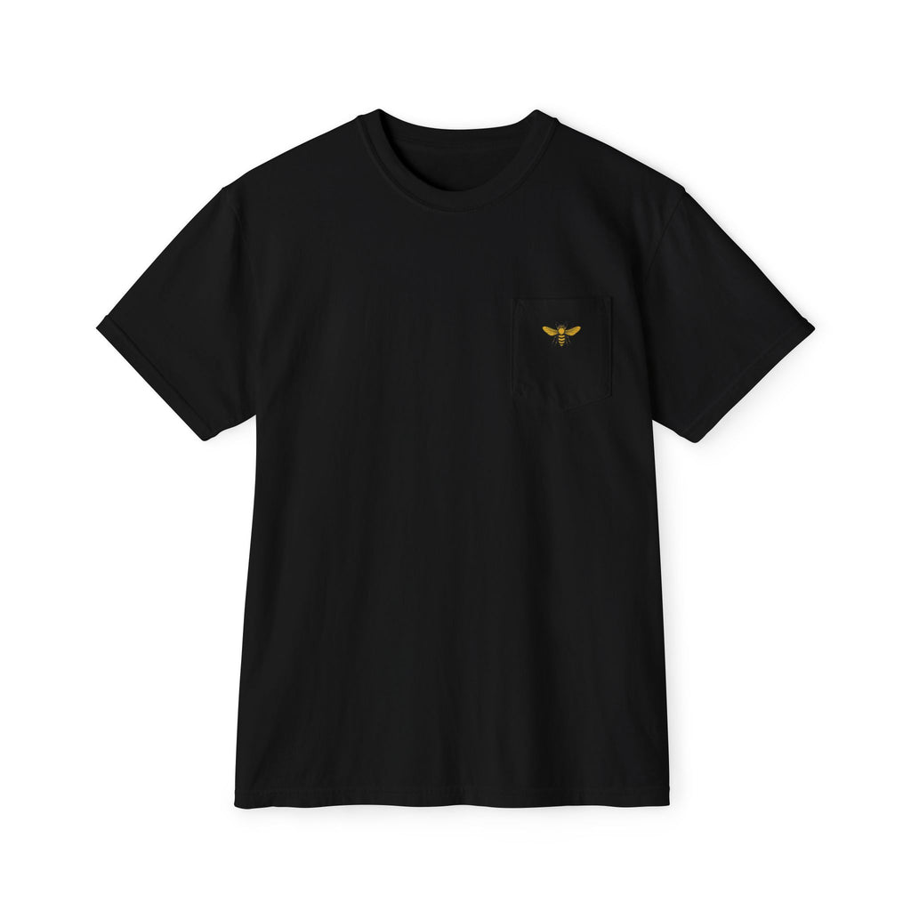 Coast to Comb Pocket T-Shirt — Bee Graphic Casual Tee (Unisex)