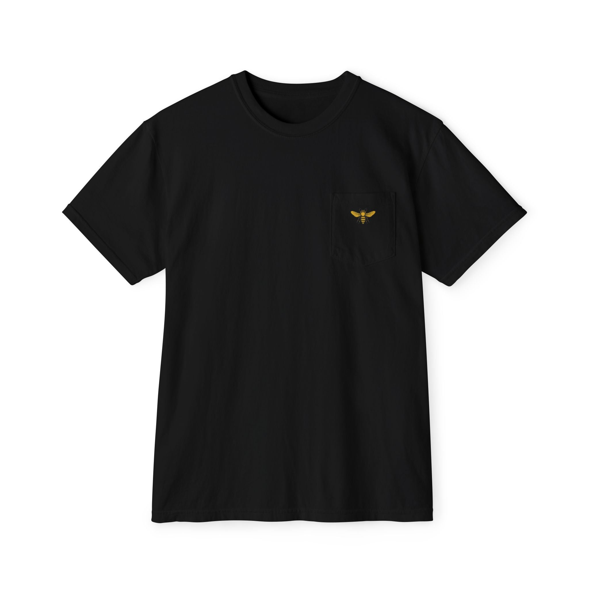 Coast to Comb Pocket T-Shirt — Bee Graphic Casual Tee (Unisex)