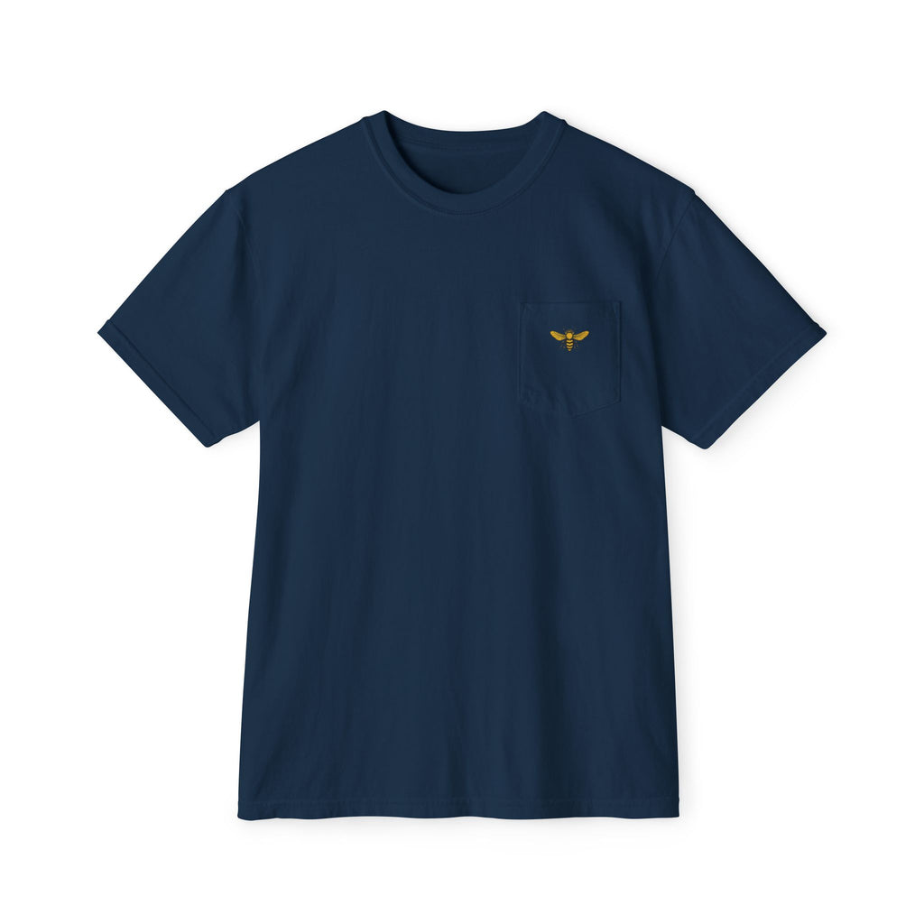 Coast to Comb Pocket T-Shirt — Bee Graphic Casual Tee (Unisex)