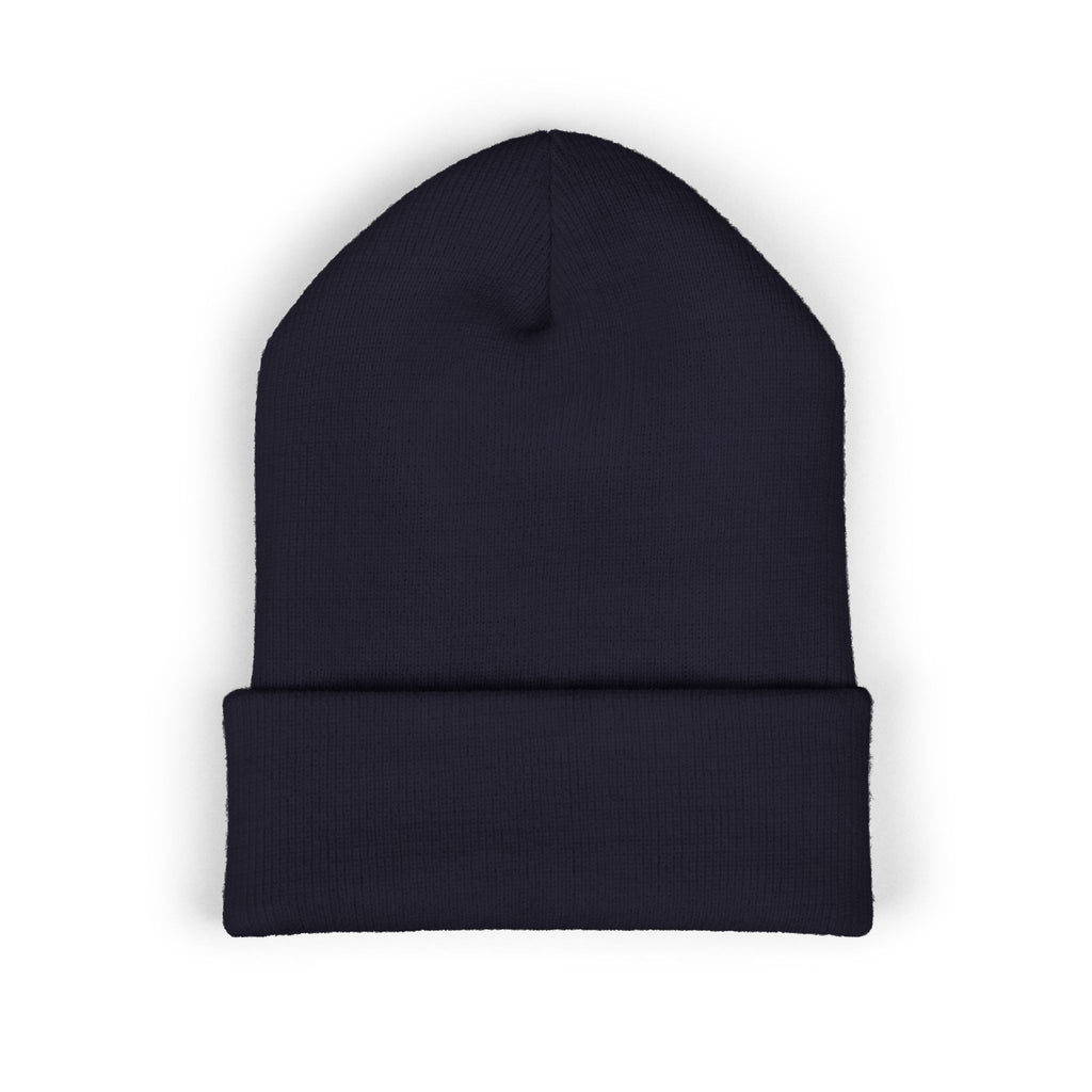 Black beanie on a white background