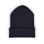 Black beanie on a white background