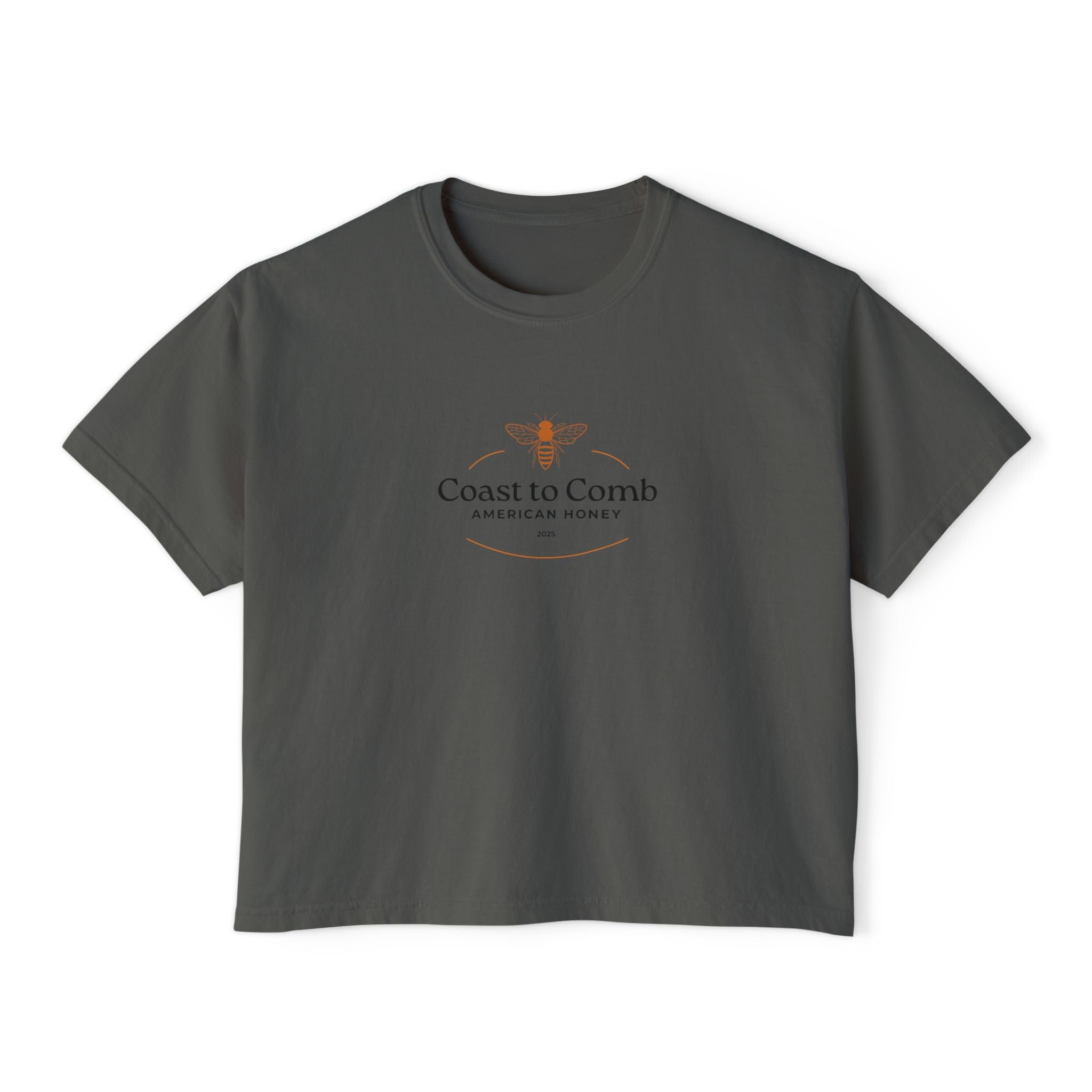 Coast to Comb Honey Logo Women's Boxy Tee - Vintage Beekeeper Aesthetic