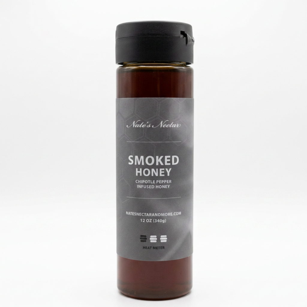 Dim Gray Nate's Nectar Hot Honey, 12oz