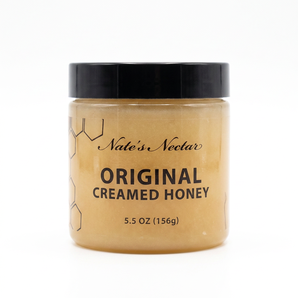 Dark Khaki Nate's Nectar Creamed Honey, 5.5oz