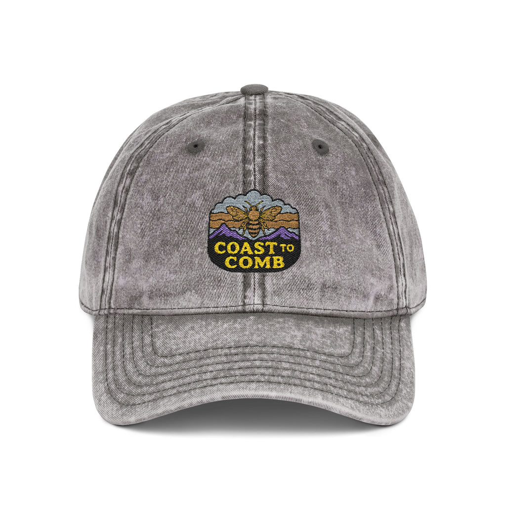 Heathered Embroidered Vintage Cap — Classic Ball Cap