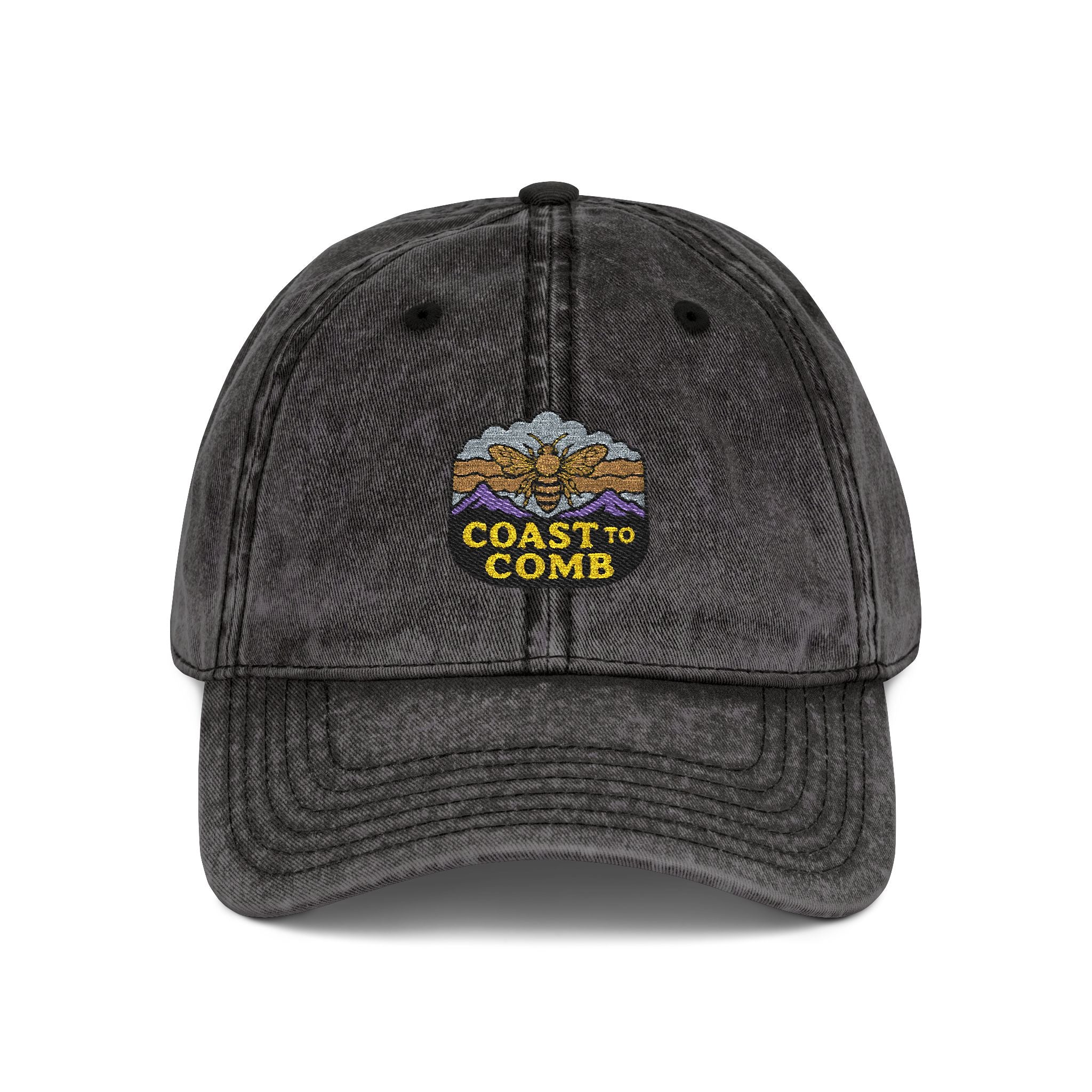 Heathered Embroidered Vintage Cap — Classic Ball Cap
