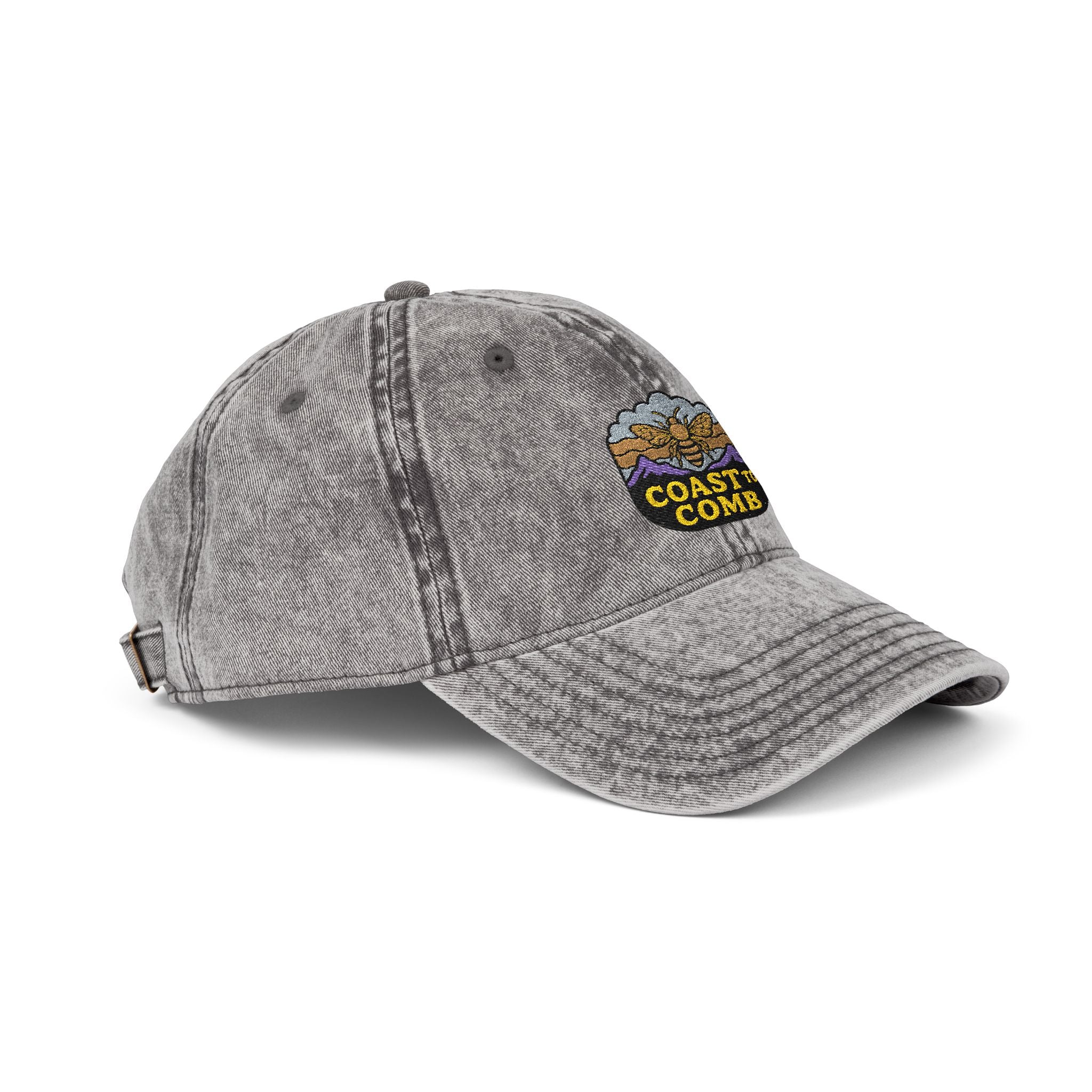 Heathered Embroidered Vintage Cap — Classic Ball Cap