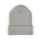Gray beanie on a white background