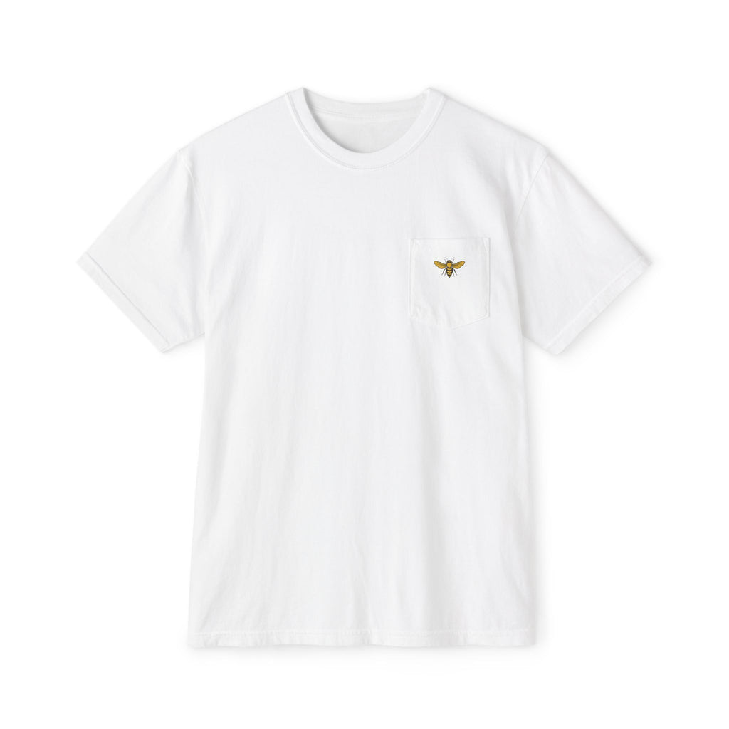 Coast to Comb Pocket T-Shirt — Bee Graphic Casual Tee (Unisex)
