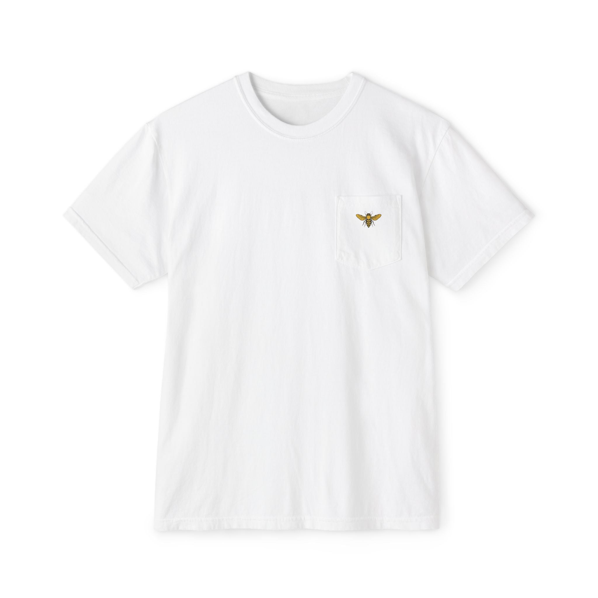 Coast to Comb Pocket T-Shirt — Bee Graphic Casual Tee (Unisex)