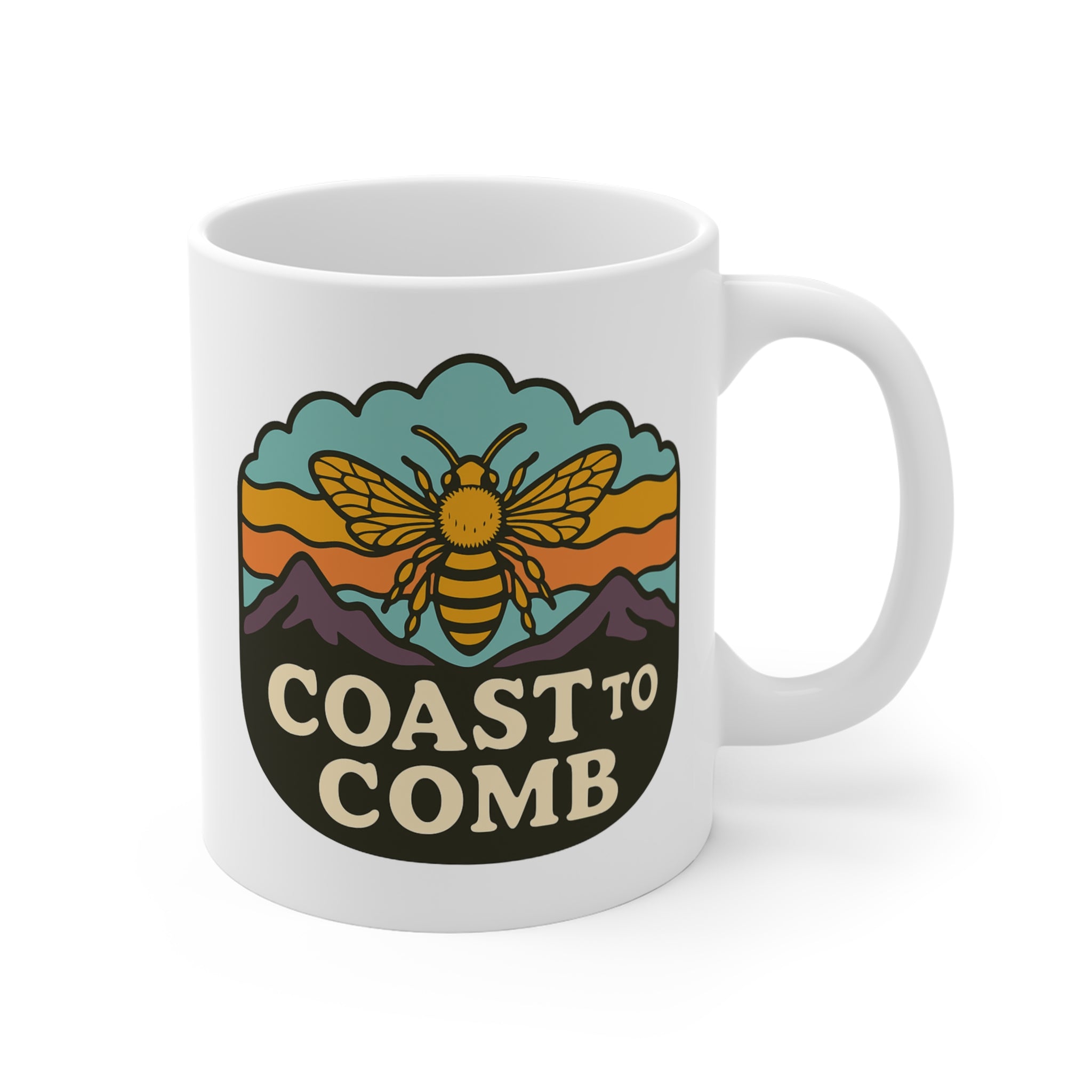Coast to Comb Bee Mug – Mountain & Honeybee