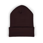Brown beanie on a white background